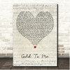 Dirty Heads Gold To Me Script Heart Song Lyric Print