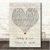 Donna Summer Melody of Love (Wanna Be Loved) Script Heart Song Lyric Print