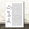 Faith Hill There You'll Be White Script Song Lyric Quote Print