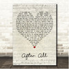 Elton John & Charlie Puth After All Script Heart Song Lyric Print