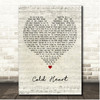 Elton John & Dua Lipa Cold Heart Script Heart Song Lyric Print