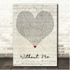 Eminem Without Me Script Heart Song Lyric Print