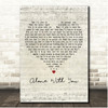 Faron Young Alone With You Script Heart Song Lyric Print