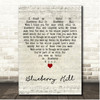 Fats Domino Blueberry Hill Script Heart Song Lyric Print