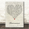 Frank Sinatra Charmaine Script Heart Song Lyric Print