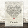 Gabrielle Miracle Script Heart Song Lyric Print