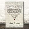 Gavin DeGraw Say I Am Script Heart Song Lyric Print