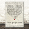 George Michael I Knew You Were Waiting (For Me) Script Heart Song Lyric Print