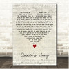 Glen Campbell Annies Song Script Heart Song Lyric Print