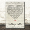 Godley & Crème Wedding Bells Script Heart Song Lyric Print