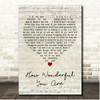 Gordon Haskell How Wonderful You Are Script Heart Song Lyric Print