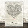 GRACEY & Ruel Empty Love Script Heart Song Lyric Print