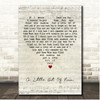 Amos Lee A Little Bit Of Rain Script Heart Song Lyric Print