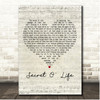 James Taylor Secret O' Life Script Heart Song Lyric Print