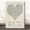 Andrew Morrison Going Up Camborne Hill Coming Down Script Heart Song Lyric Print