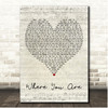 Jerry Christakos Where You Are Script Heart Song Lyric Print