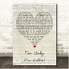 John Denver For Baby (For Bobbie) Script Heart Song Lyric Print