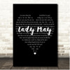 Tyler Childers Lady May Simple Heart Black & White Song Lyric Print