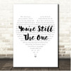 Shania Twain You're Still The One Simple Heart Pale Grey Song Lyric Print