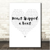 The xx Heart Skipped a Beat Simple Heart Pale Grey Song Lyric Print