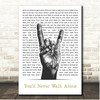 Gerry And The Pacemakers You'll Never Walk Alone Sketch Rock Fist Song Lyric Print