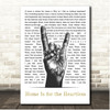 Parkway Drive Home Is for the Heartless Sketch Rock Fist Song Lyric Print