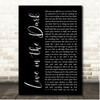 Adele Love In The Dark Black Script Song Lyric Print