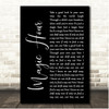 Cast Magic Hour Black Script Song Lyric Print