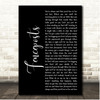 Cody Johnson Fenceposts Black Script Song Lyric Print