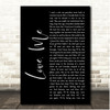 Collin Raye Love, Me Black Script Song Lyric Print