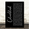 Darius Campbell Colourblind Black Script Song Lyric Print