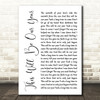 Foo Fighters This Will Be Our Year White Script Song Lyric Quote Print