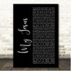 Anne Wilson My Jesus Black Script Song Lyric Print