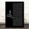 Imelda May Home Black Script Song Lyric Print