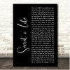 James Taylor Secret o Life Black Script Song Lyric Print