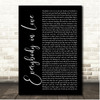 JLS Everybody in Love Black Script Song Lyric Print