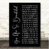 Joe Cocker You Are So Beautiful Black Script Song Lyric Print