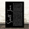 John Mellencamp Small Town Black Script Song Lyric Print