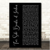 Johnny Cash Featuring June Carter Cash Far Side Banks of Jordan Black Script Song Lyric Print