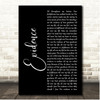 Josh Baldwin Evidence Black Script Song Lyric Print