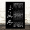 McFly All About You Black Script Song Lyric Print