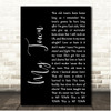 Michael Stanley My Town Black Script Song Lyric Print