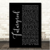 Nothing But Thieves Futureproof Black Script Song Lyric Print