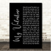 Paul McCartney My Valentine Black Script Song Lyric Print