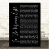 Billy Strings In The Morning Light Black Script Song Lyric Print