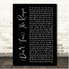Blue Oyster Cult (Dont Fear) The Reaper Black Script Song Lyric Print