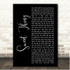 Van Morrison Sweet Thing Black Script Song Lyric Print