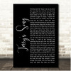 Bruce Springsteen Terry's Song Black Script Song Lyric Print