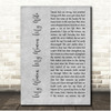 Dean Martin My Woman, My Woman, My Wife Grey Rustic Script Song Lyric Print