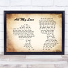 George Ezra All My Love Man Lady Couple Song Lyric Quote Print